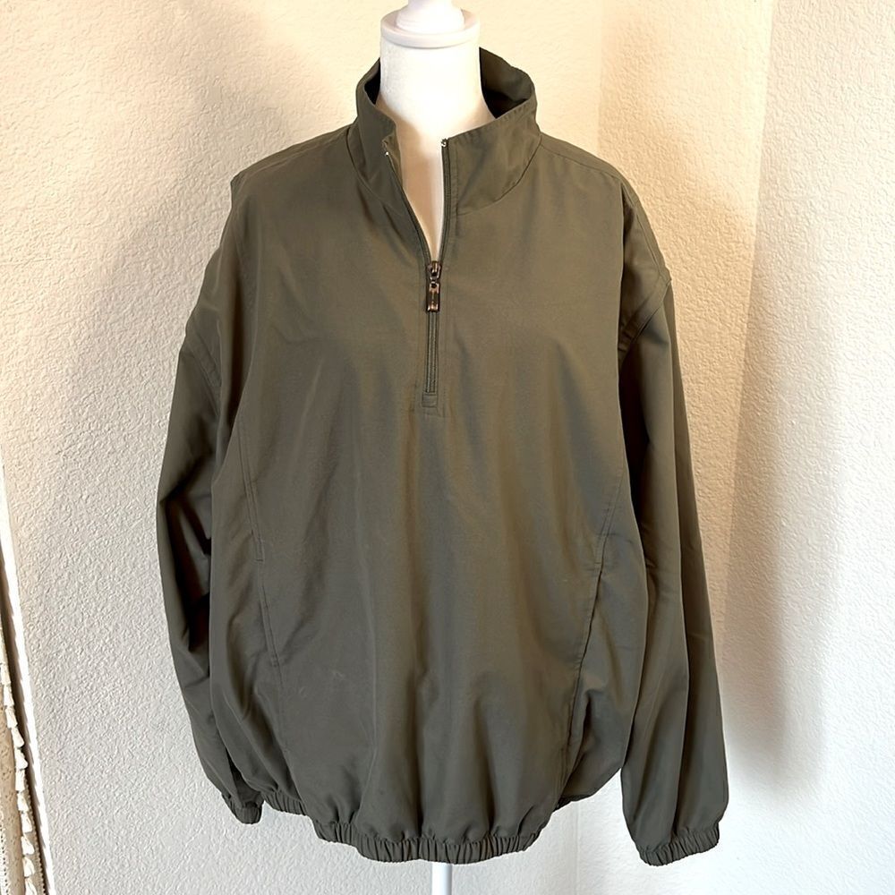 Men's Grand Slam Long Sleeve Zip Front Pull Over Convertible Windbreaker Vest